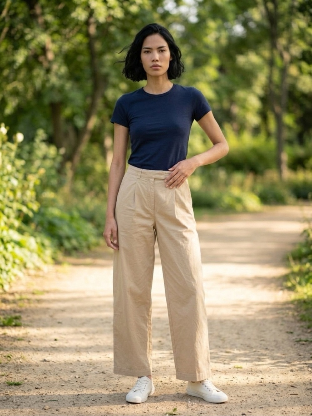 NWT By Anthropologie Women’s Size 12 High-Cuff Chino Pants Khaki Sand Sable NEW